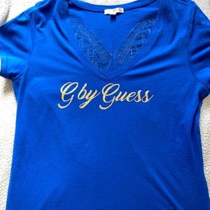 GUESS Shirt with Sequin Gold Wings